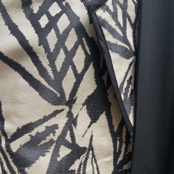 Chico’s cream and black print blazer w/ scarf/tie - Picture 3 of 3